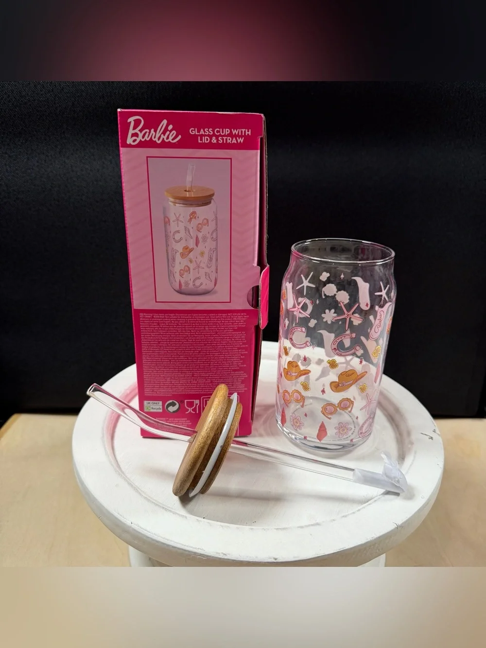 Barbie clear glass